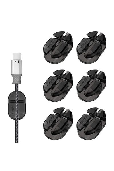 CLICK Organizator de cabluri cu set de 6 adezive, Plus, T29, Lexgard, Deep Dark
