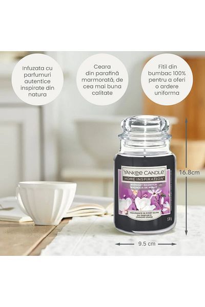 Yankee Candle Lumanare Parfumata Borcan Mare, Midnight Magnolia, 538gr.