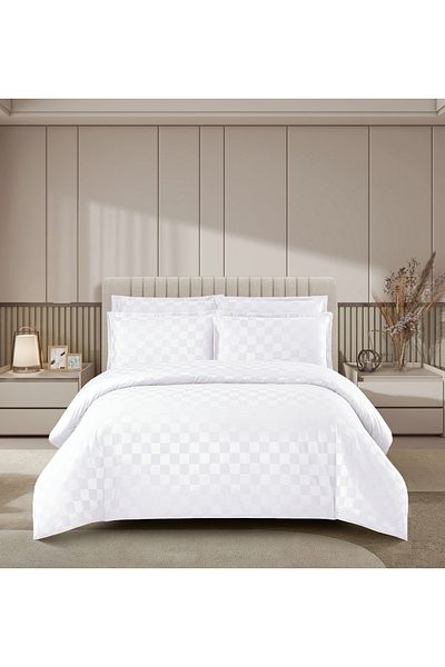 CHIRASO CHIRASO Bedding, Elegant DAMASK, ELASTIC Sheet 180x200+25cm, Duvet Cover 200x230cm, 2 Pillowcases