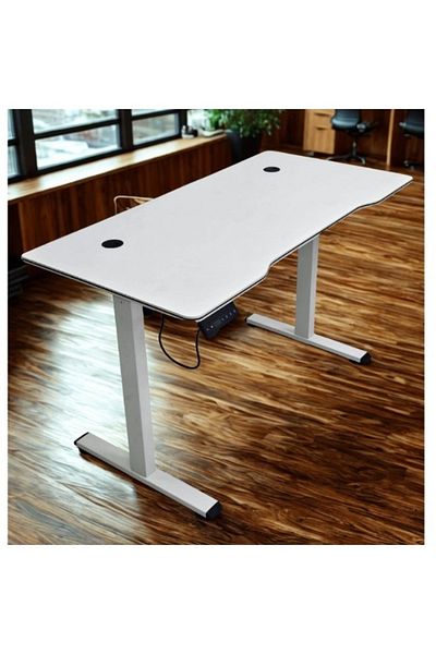 smart home Smart electric office table with fiber-protected wooden-Height adjustable from 72 to 121cm, 120x60cm