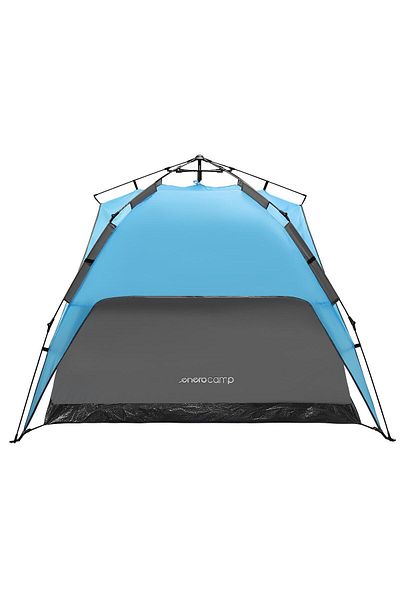 SERSIMO 3-person camping tent, automatic with pop-up system, 2 entrances, 2000 mm, 210x180x140 cm, blue