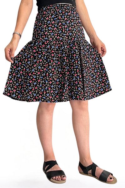 BNZ TEKSTİL Viscose Fabric Women's Midi Shorts Skirt