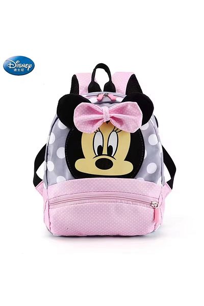 Miniso Pink Minnie Disney Cartoon Backpack For Baby Boys Girls Minnie Mickey Mouse Children Lovely Schoolba