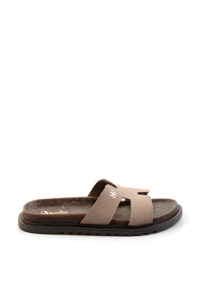Bambi Mink Leather Women's Slippers K04666013801