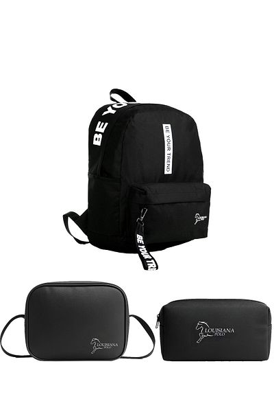 louisiana polo School Set – Bag + Thermal Nutrition + Pen Holder White 1140
