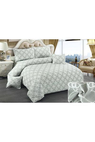 CHIRASO CHIRASO Linen, Crepe Muslin, Microfiber, Sheet 220x240 cm, Duvet Cover, 4 Pillowcases