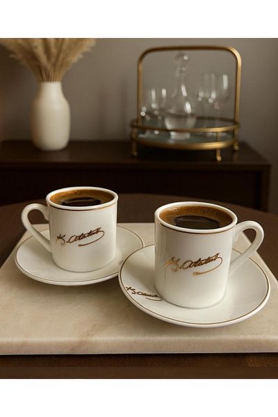 decovien 2-Piece Porcelain Coffee Cup Set
