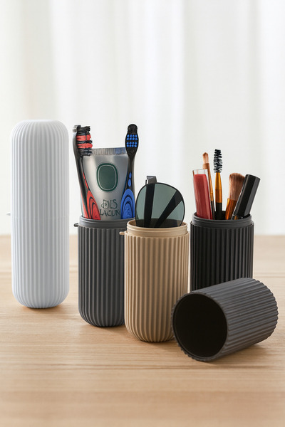 Dükkanönü 3 Pieces Travel Box, Glasses Box, Toothbrush Box, Makeup Box, Multi-Purpose Box Kp-167