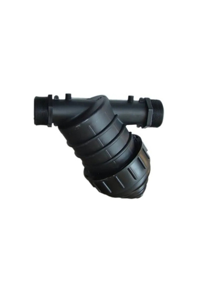 flores Пластмасов филтър с цедка, за капкова тръба, черен, № 4457, 2"