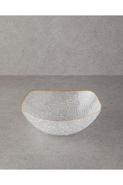 English Home Giselle Glass Salad Bowl Gold 25 cm (08.04.2025)