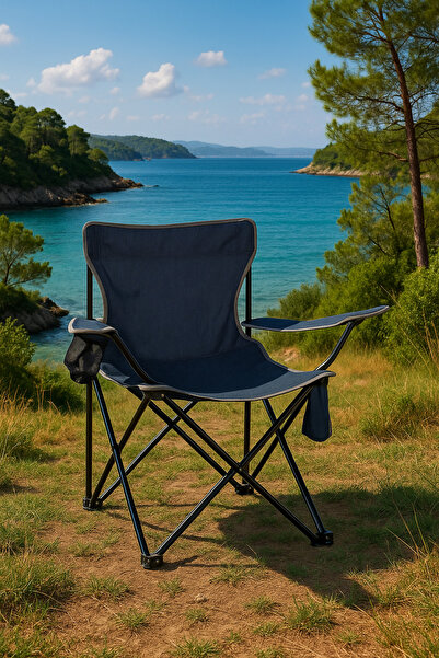 Roza's Home Katlanır Rejisörlü Cepli Kamp Sandalyesi Taşıma Çantalı 1.sınıf K...