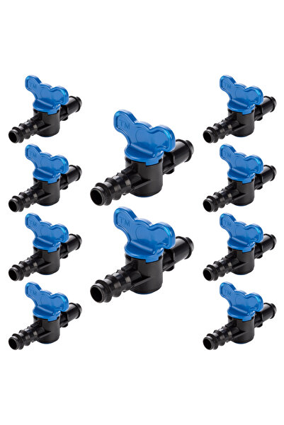 flores Set 10 x Robinet din plastic pentru teava picurare cu reductie si stut...