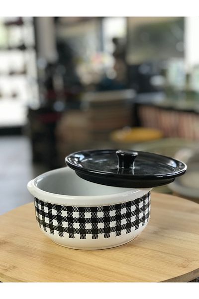RGS HOMELİFE Ceramic Storage Container with Lid – 14.5 cm