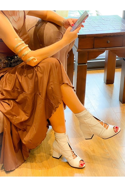 irmona SMILE ΛΕΥΚΑ ΔΕΡΜΑΤΙΝΑ ΚΑΛΟΚΑΙΡΙΝΑ ΣΑΝΔΑΛΙΑ ΜΕ ΔΑΝΤΕΛΕΣ ΚΑΙ ΤΑΚΟΥΝΙ 5 ΕΚ.