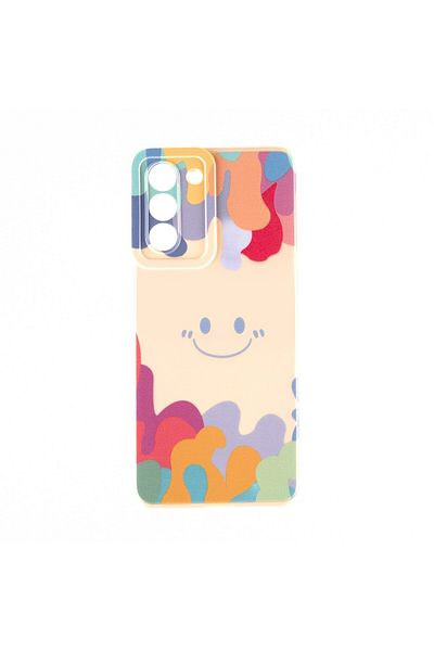 OEM Soft Waves Collection Back Cover Compatible with Samsung Galaxy S21 - Smile