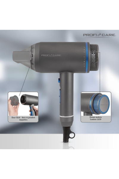 ProfiCare Hair dryer, ProfiCare, PC-HT3082, 1800 W, gray