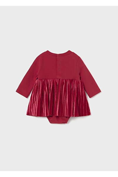 MAYORAL Newborn Kız Bebek Uzun Kollu Kadife Elbise