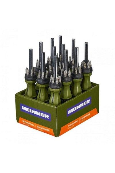 Heinner Screwdriver with 6 Bits 25MM 12 pcs/set