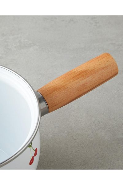 English Home Cherry Dream Enamel Sauce Pot 1.6L White (08.04.2025)