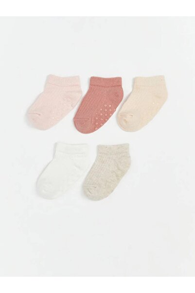LC Waikiki LCW baby Pembe Basic Kız Bebek Patik Çorap 5'li