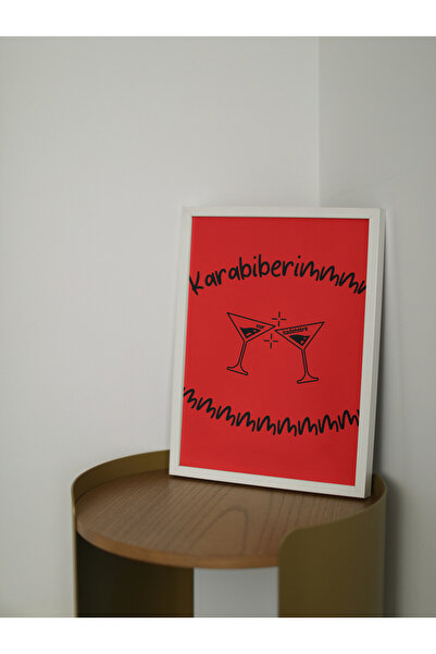 studio duha 'Karabiberim' Poster - Turkish Pop Song Lyrics Unframed Painting - Fun Wall Decor