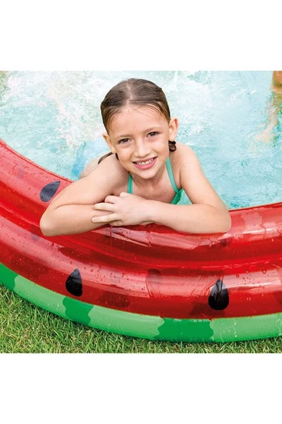 Intex Watermelon Inflatable Pool – 3‑Ring, 168 × 38 cm