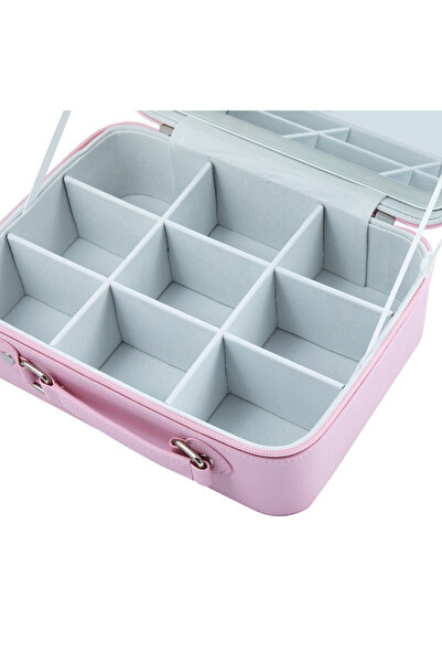 Cupio Kosmetická taštička s LED zrcátkem a organizérem MUAH