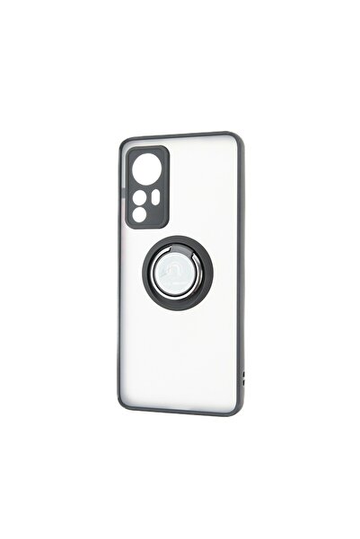 OEM Capac Protectie Spate Colectia Soft Shape With Ring Compatibil Cu Xiaomi 12 5G - Negru Rosu