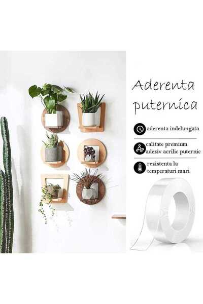 PROCART Double-sided nano tape, transparent, reusable, roll 30 mm x 3 m, thickness 1 mm