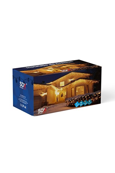 SDX Market Instalație de Crăciun, 5 m, FRANJ, 143 LED-uri, 8 efecte luminoase...