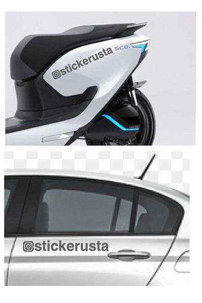 stickerusta (2 Pieces) Instagram Username Sticker - Instagram Sticker - Instagram Logo Sticker - 20cm