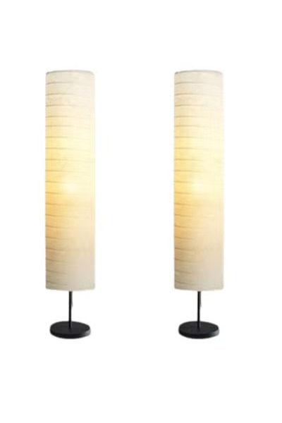 Taimi Pack Of 2 Stand Lamp for Living Room with Lamp Shade Beige Floor Lamps for Bedroom