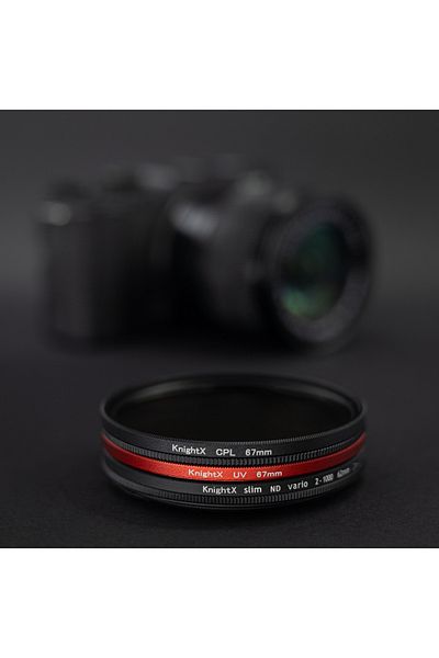 KnightX Set UV, CPL, ND2-ND1000 Vario, Creativ, 49mm + Husa & Laveta CADOU