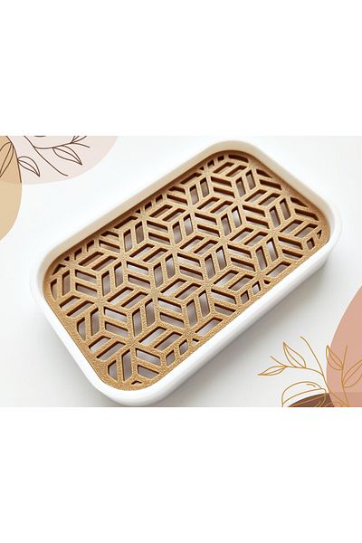 Decorstation Decorative Oval Kitchen Bathroom Solid Soap Dish Mold Soap Stand with Strainer