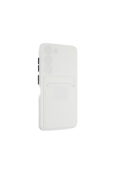 OEM Carcasa Protectie Spate Colectia Soft Card Slot Pentru Samsung Galaxy S23 - Alb