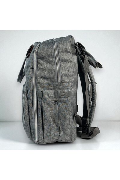 BearTop Backpack for Mothers, Babies and Children, Waterproof, Stroller Attachment, 40 X 25 X 16 cm, Gray