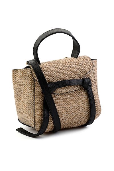 Bambi Beige Black Women's Handbag C06571010028