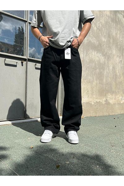 denim pasaport Men's New Season Black Baggy Trousers