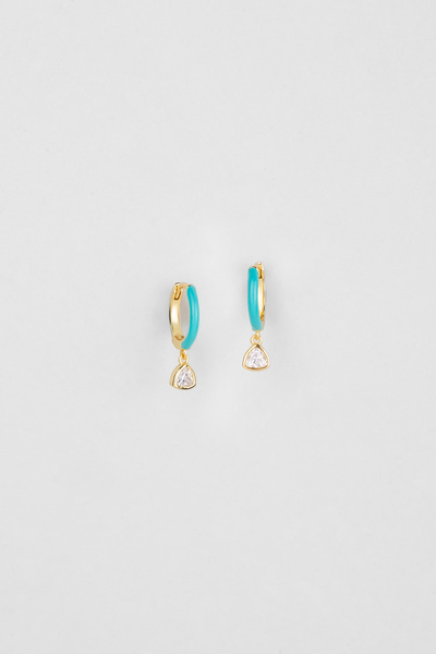 So CHIC... Akdeniz 18 Ayar Sarı Altın Kaplama Gümüş Halka Küpe