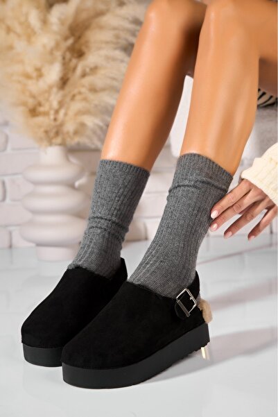 Joana Cizme Dama Imblanite Negre din Piele Ecologica Intoarsa Ausha