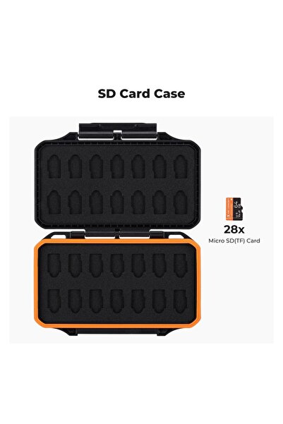 K&F CONCEPT Hard Case Mikcro SD Kart Çantası - 28 Kart Kapasiteli