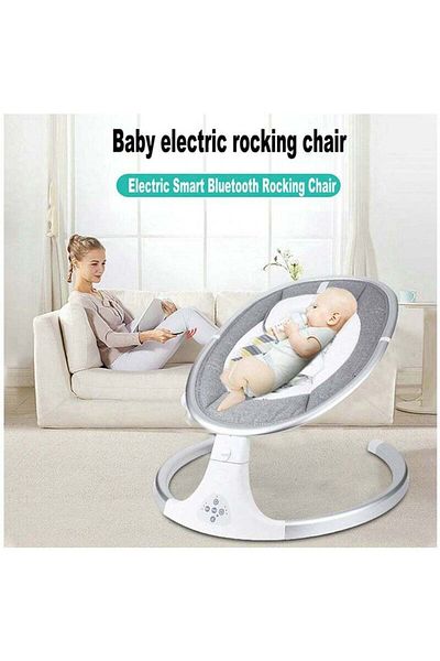 Saharaz Electric Baby Rocking Chair,Multifunctional Smart Bluetooth Electric Shaker,3 Gear Timing Swing