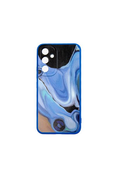 OEM Carcasa Protectie Spate Colectia Soft Waves Compatibil Cu Samsung Galaxy A54 5G - Albastru