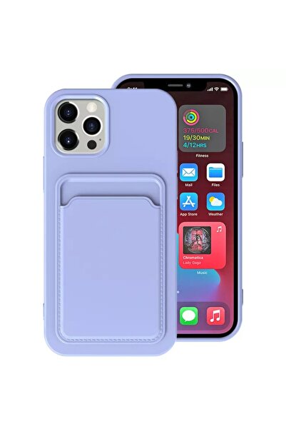 OEM Capac Protectie Spate Colectia Soft Card Slot Compatibil Cu iPhone 12 Pro - Mov Deschis