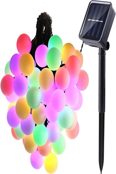 HALL BREATHE Turuncu 7m Güneş Enerjili LED Ağaç Işık, Bahçe, Teras, Balkon, D...