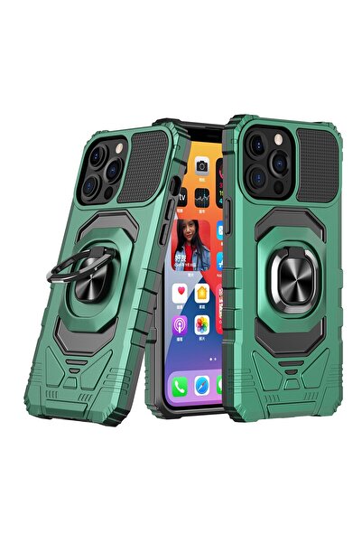 OEM Capac Protectie Spate Colectia Shock Compatibil Cu iPhone 13 Pro - Verde