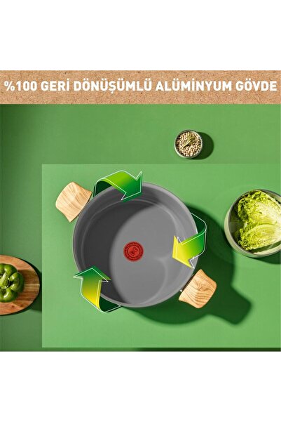 TEFAL Ceramic Renew Kısa Tencere 24 cm