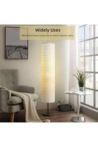 Taimi Pack Of 4 Stand Lamp for Living Room with Lamp Shade Beige Floor Lamps