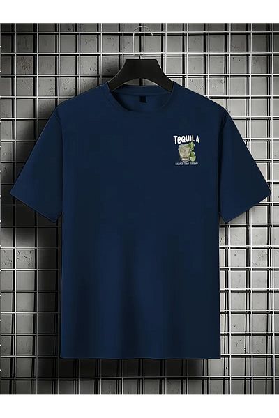 Karatopak Tequila Back and Front Printed Oversize T-Shirt