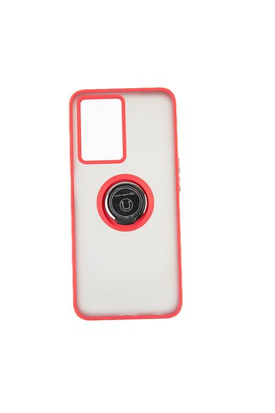 OEM Capac Protectie Spate Colectia Soft Shape With Ring Compatibil Cu Oppo A77 5G - Rosu